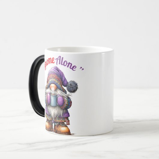 Gnome Alone Magische Mok (Voorkant links)