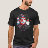 Gnome American Flag 4 juli Merica Mannen Woman U T-shirt (Voorkant)