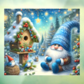 Gnome and Birdhouse Window Cling Raamsticker (Vel 3)