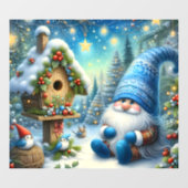Gnome and Birdhouse Window Cling Raamsticker (Vel)