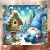 Gnome and Birdhouse Window Cling Raamsticker (Vel 2)