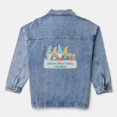Gnome Andere familie zoals mijn Gnome Familie Vrou Denim Jacket (Achterkant)
