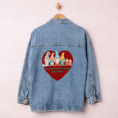 Gnome Andere familie zoals mijn Rode Hart Vrouwen Denim Jacket (Hangar)