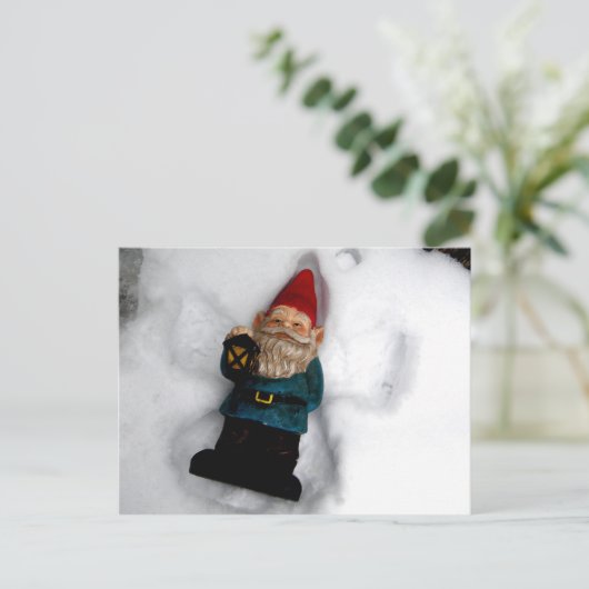 Gnome Angel Briefkaart (Staand voorkant)