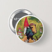 Gnome Apple Basket Snagelklepjes Fantasy Ronde Button 5,7 Cm (Voorkant /achterkant)