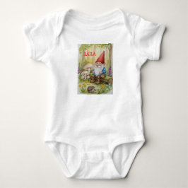 Gnome baby one piece customize name                romper