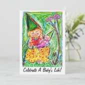 Gnome Baby Shower-uitnodigingen Kaart (Staand voorkant)