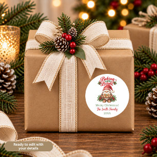Gnome bakt Geesten Helder Gingerbread Stickers