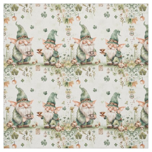 Gnome Barista St. Patrick Groene Koffie Stof (Swatch)