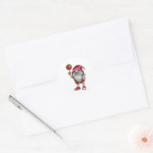 Gnome Basketball Theme Birthday Party Classic Roun Ronde Sticker (Envelop)