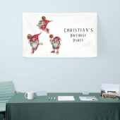 Gnome Basketball Theme Birthday Party Spandoek (Beurs)