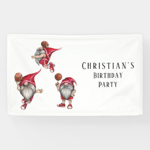 Gnome Basketball Theme Birthday Party Spandoek