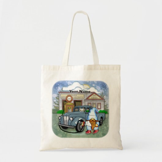 Gnome Benzinepomp Tote Bag (Voorkant)