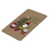 Gnome Berry Merry Kerstmis 4 x 6 Magneet (Linkerzijde)