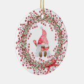 Gnome Berry Wreath Keramisch Ornament (Rechts)