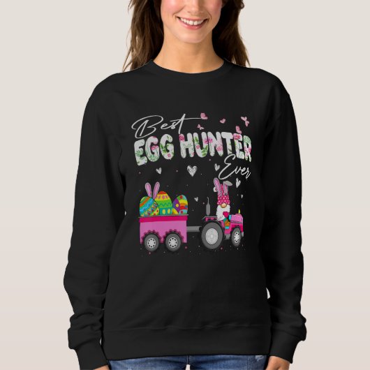 Gnome Best Egg Hunter Ever Paasdag Pajama Kind B Trui (Voorkant)