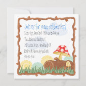 Gnome Birthday Uitnodiging (Achterkant)