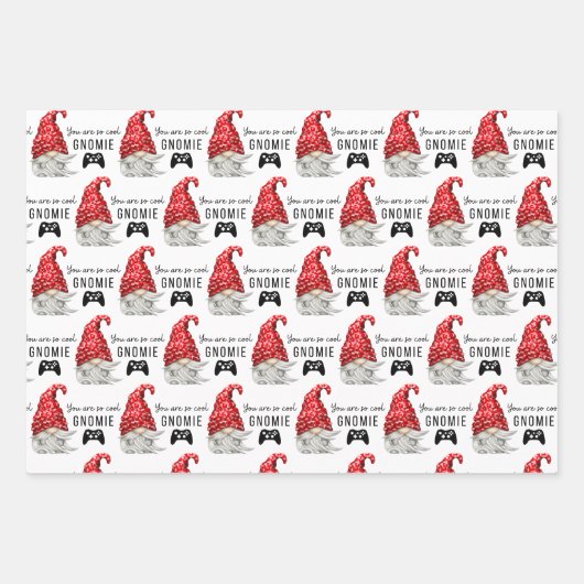 Gnome Birthday Wrapping Paper Flat Sheet Set 3 (Voorkant 3)