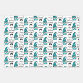 Gnome Birthday Wrapping Paper Flat Sheet Set 3 (Voorkant 2)