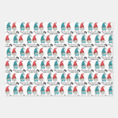 Gnome Birthday Wrapping Paper Flat Sheet Set 3 (Voorkant)