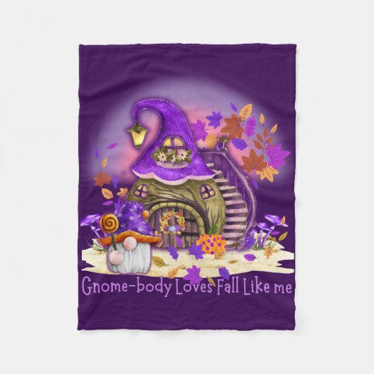 Gnome-body houdt van herfst zoals mannen fleece deken (Voorkant)