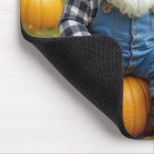 Gnome Boer Op Een Herfstpompoen Muismat (Hoek)