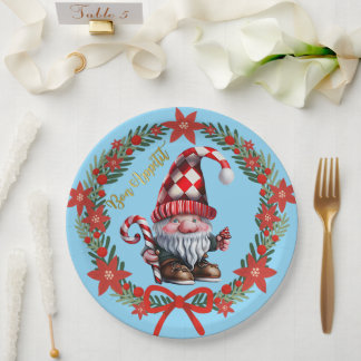 Gnome Bon Appétit Holiday Plate Papieren Bordje