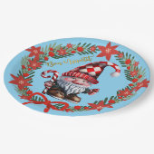 Gnome Bon Appétit Holiday Plate Papieren Bordje (Gekanteld)