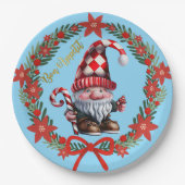 Gnome Bon Appétit Holiday Plate Papieren Bordje (Voorkant)