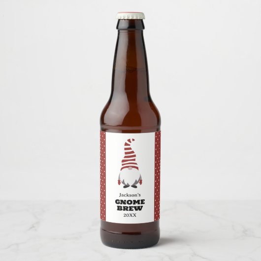 Gnome Brew Vakantie Bier Etiket (Voorkant)