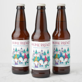 Gnome Brewed Gepersonaliseerd Leuk Thuis Brew Chri Bier Etiket