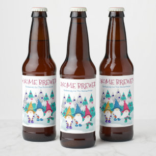 Gnome Brewed Gepersonaliseerd Leuk Thuis Brew Chri Bier Etiket
