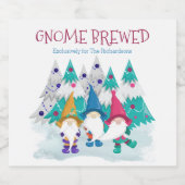 Gnome Brewed Gepersonaliseerd Leuk Thuis Brew Chri Bier Etiket (Enkel label)