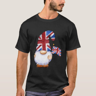 Gnome Britse vlag Koning Charles Kroning T-shirt