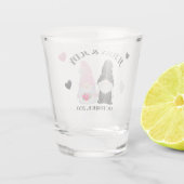 Gnome bruiloft aandenken shot glas (Achterkant)