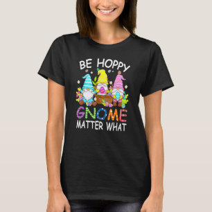 Gnome Bunny Pastel Spring Hunt Eggs Rabbit Happy E T-shirt