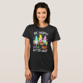 Gnome Bunny Pastel Spring Hunt Eggs Rabbit Happy E T-shirt (Voorkant volledig)