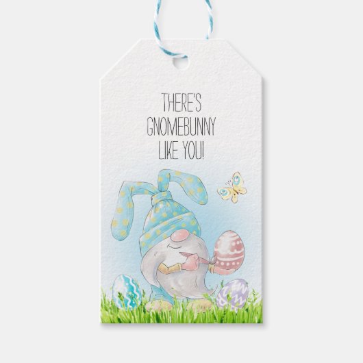 Gnome Bunny Vind Jouw Pasen Cadeaulabel (Voorkant)