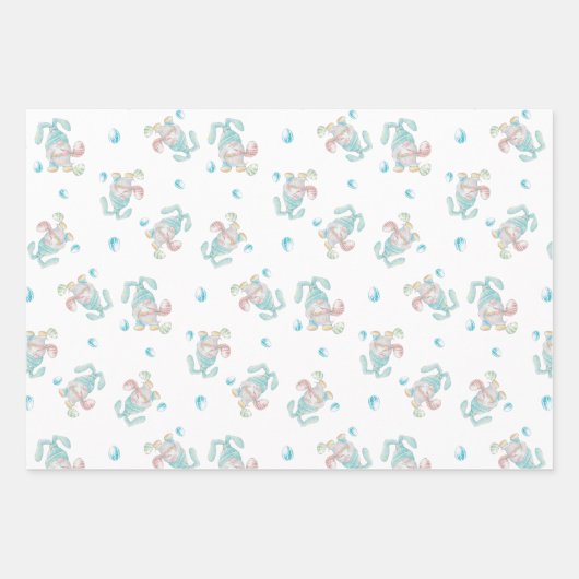 Gnome Bunny zoals jij Pasen Inpakpapier Vel (Voorkant)