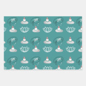 Gnome Buns & Puns Yoga & Meditation Lotus Patronen Inpakpapier Vel (Voorkant 3)