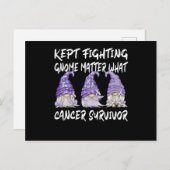 Gnome Cancer Survivor Fighter Briefkaart (Voorkant / Achterkant)