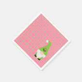 Gnome Candy Cane Hart Kerst Feestelijke Vakantie Servet (Hoek)