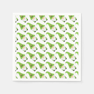 Gnome Candy Cane Heart Kerstmis Feestelijk plezier Servet