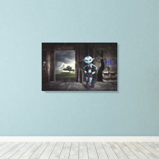 Gnome Canvas Afdruk (Insitu (Houten vloer))