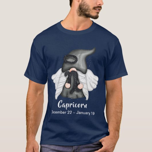 Gnome Capricorn Zodiac Astrology Sign Angel Unisex T-shirt (Voorkant)
