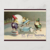 Gnome Chick en Bunny Circus Pasen Briefkaart (Voorkant)