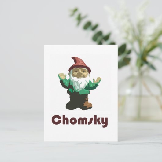 Gnome Chomsky Briefkaart (Staand voorkant)
