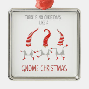 GNOME CHRISTMAS ALS EEN GNOME CHRISTMAS METALEN ORNAMENT