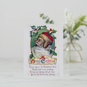 Gnome Christmas Folie Feestdagen Briefkaart (Staand Voorkant)