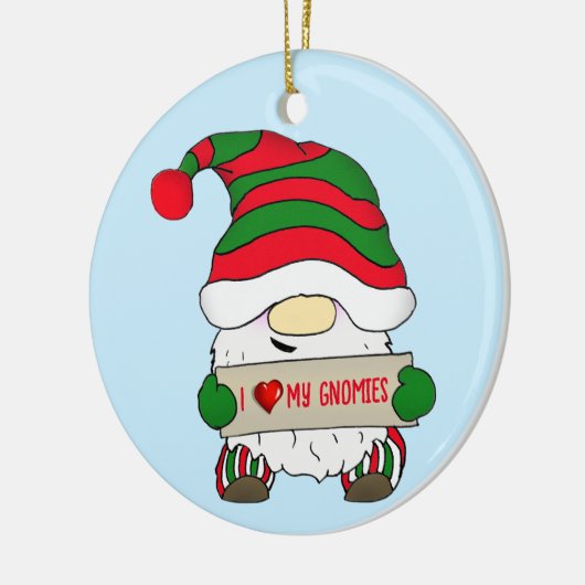 Gnome Christmas Keramisch Ornament (Links)